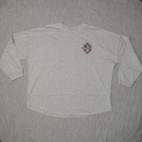 Ariat REAL Oversized Graphic Shirt Womens Size XXL Gray Aztec Western - Picture 3 of 13